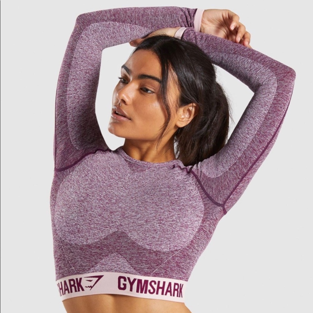 Gym shark flex long sleeve crop top